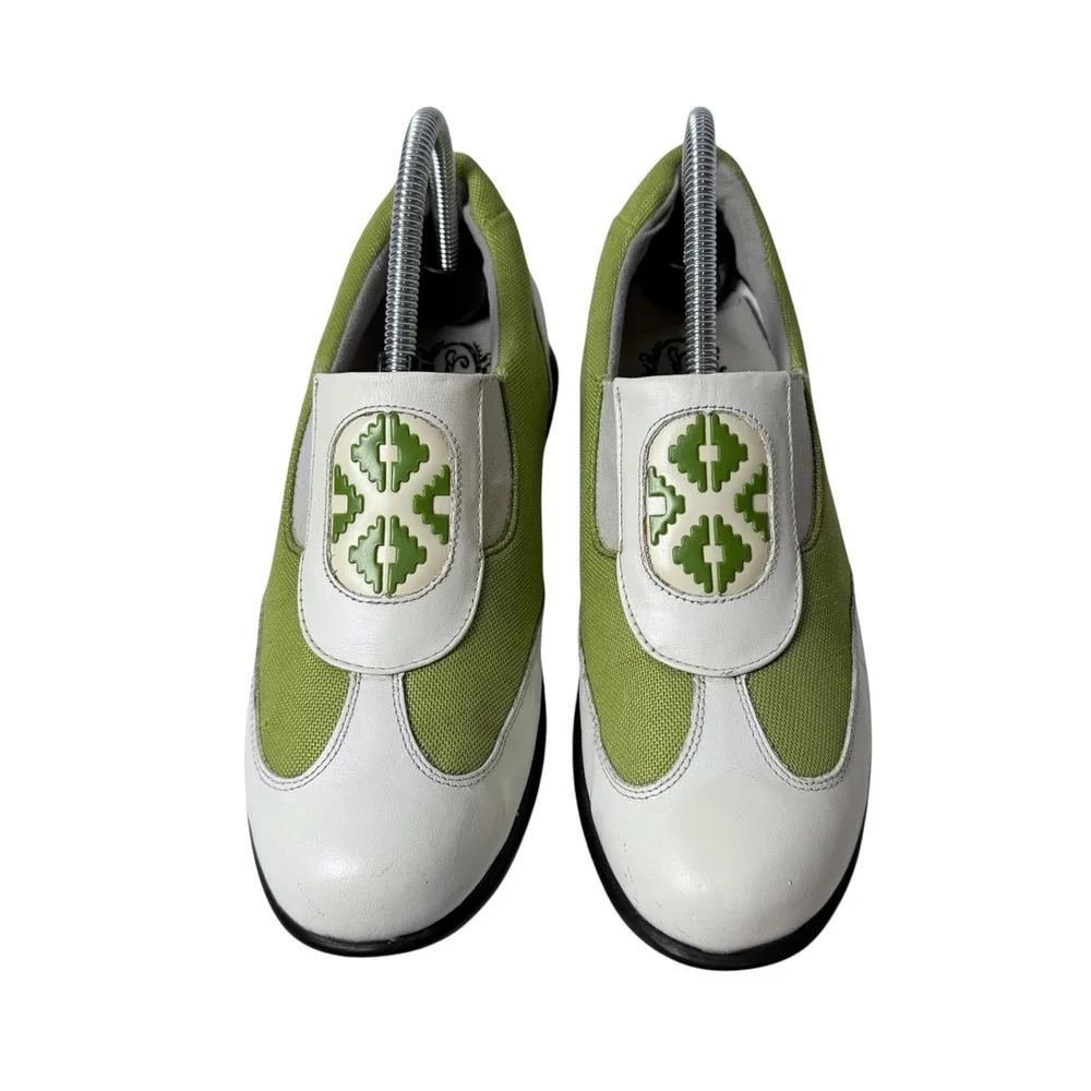 Sandbaggers Bali Women's Slip-On Golf Lime Green/White Golf Shoes 8.5